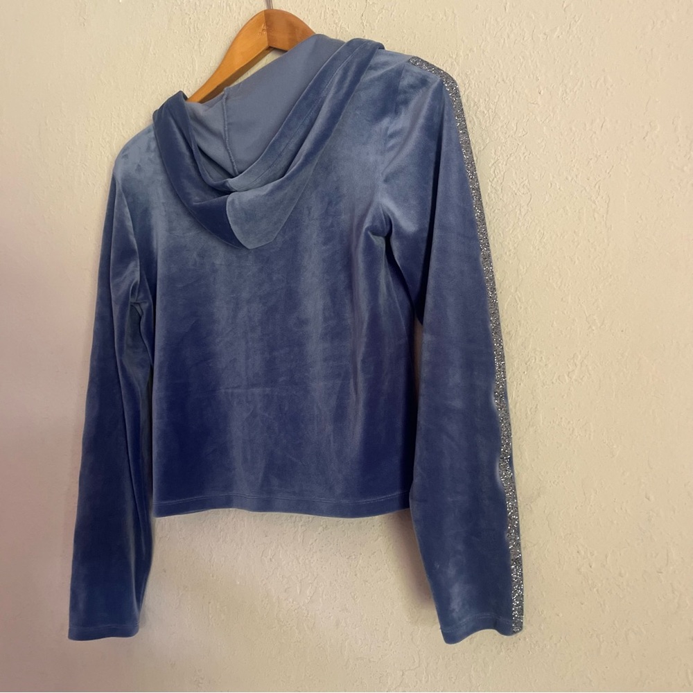 Y2K Limited Too Powder Blue Velour Zip Front Jacket - Picture 4 of 4